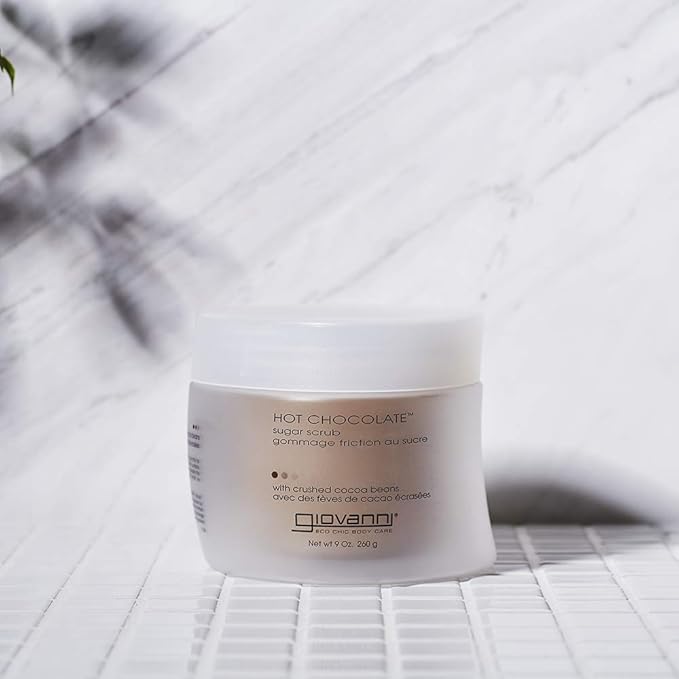 Giovanni Hot Chocolate Sugar Body Scrub - Scented, Gentle Exfoliant With Essential Oil, Crushed Cocoa Beans, Eco Chic Technology - 9 Oz (Pack of 1)