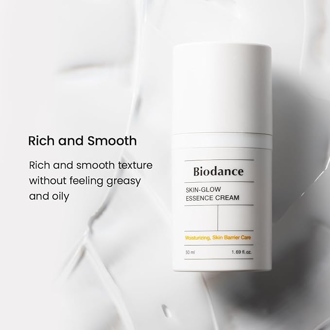 BIODANCE Skin-Glow Essence Cream, Moisturizing, Hydrating, Anti-Aging, Daily Facial Moisturizer with Hyaluronic Acid, Ceramide, Korean Skin Care | 1.69 fl.oz, 50ml