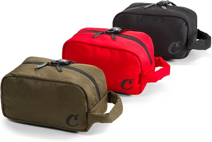 Cookies Smell Proof Head Stash Bag – Unisex Toiletry Bag for Men & Women with Lock, Double Zipper Closure, Durable Poly Canvas Build – Travel Case for Personal Hygiene Products & Grooming Kits – Olive