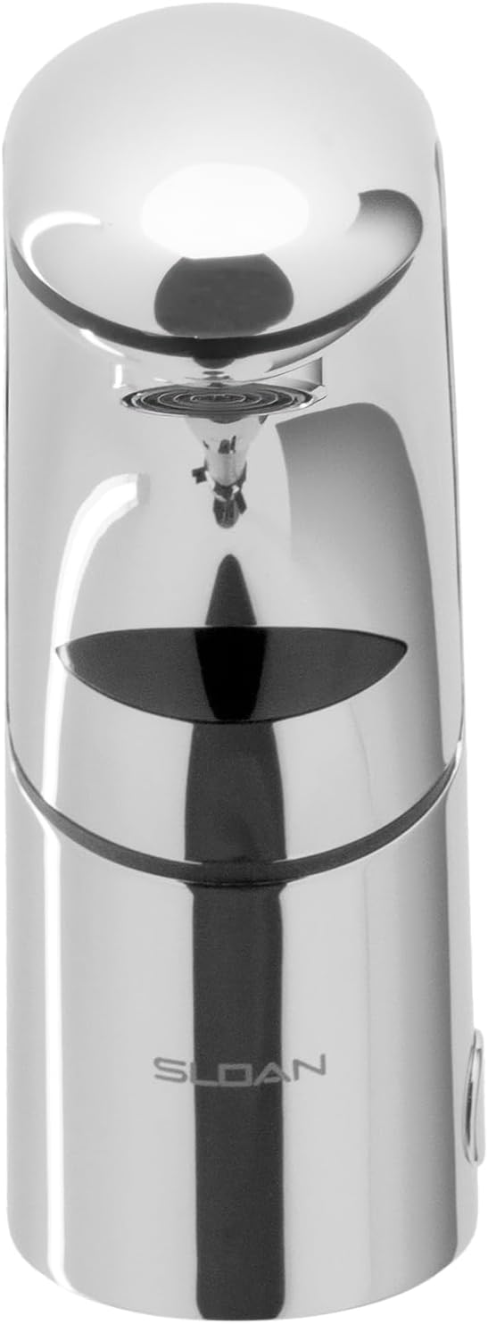 Sloan Optima EAF-150 Sensor Activated Touch-Free Faucet, Commercial Grade with Mounting Hardware - 1.5 GPM Battery-Powered Deck-Mounted Mid Body, Polished Chrome Finish, 3335000