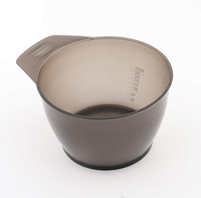 lasenersm 4 Pieces Hair Color Bowl Hair Dye Bowl Hair Color Mixing Bowl Plastic Color Mixing Tint Bowl Applicator Bowl Hair Dyeing Coloring Tools for Home Salon, Transparent Black
