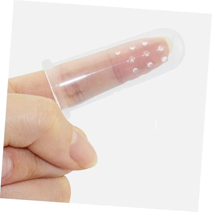 2pcs Finger Toothbrush Boy Girl Oral for Cleaning Gum Massage Design Transparent Color for Boy Girl and Toddlers