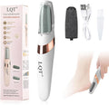 LQT® Electric Foot File – Rechargeable Callus Remover for Hard, Cracked Skin – At-Home Pedicure Kit for Smooth Feet (Men & Women) (White)