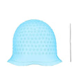 1 Pieces Professional Reusable Hair Coloring Highlighting Cap, Reusable Salon Coloring Tool, White, Blue, Pink (Blue)