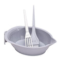 3-Piece Hair Dye Coloring Kit with Mixing Bowl, Brush, Stirrer, Grey