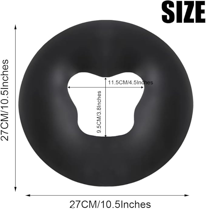 Silicone Face Massage Pillow,SPA Beauty Face Relax Headrest,Salon Skin Care Soft Overlay Travel Head Support,Black