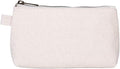 Travel Toiletry Bag for Women Cosmetic Bag with two Dividers Portable Makeup Bag Organizer (Canvas/Beige)