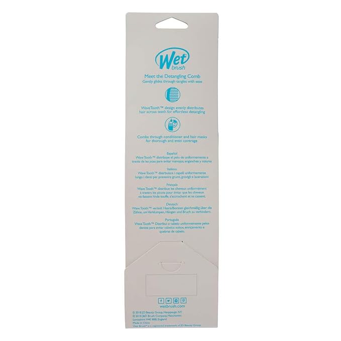 Wet Brush Detangling Comb - Purple Unisex Comb 1 Pc (Pack of 2)