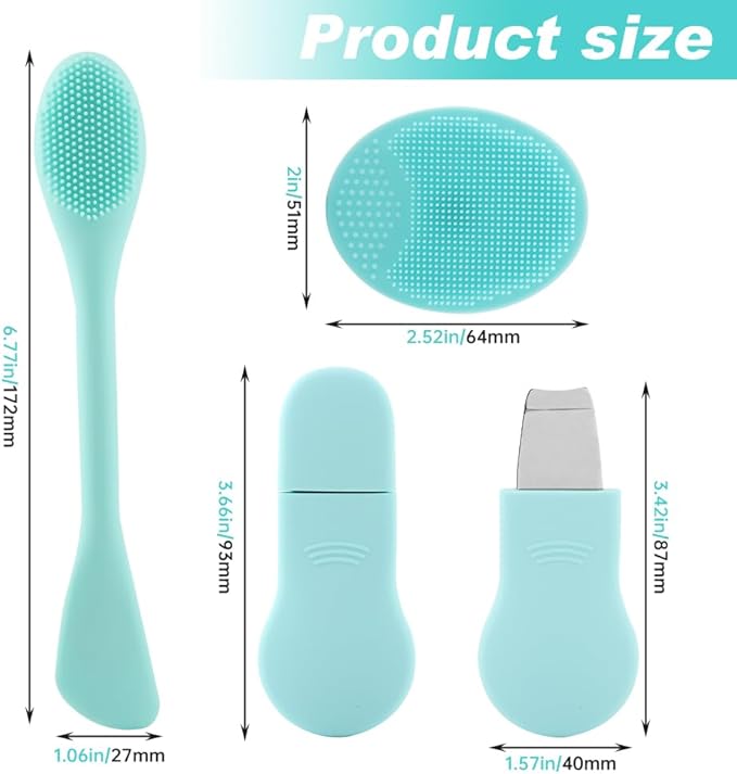 Blackhead Remover Tool Set with Pore Cleaning Brush, Nose Scrubber Black Head Remover for Face Nose, Face Scrubber Skin Care Scraper for Men Women Deep Cleansing