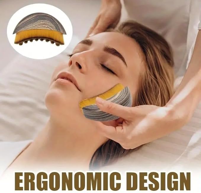 Lymphatic Contour Face Brush Drainage Massager Dry Sculpting Gua Sha Facial Depuffer Tool Massage Skin Lifting Beauty Appliance (1)