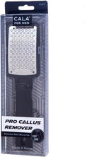 CALA Silky Glide Pro Callus Remover Foot File (Black), Stainless Steel Micro-File with Wide Surface for Wet or Dry Skin, Soft Grip Handle for Comfort & Control, Reusable Travel Tool