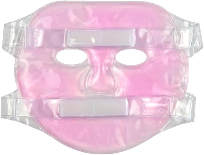 SportEmblema Ice Face Mask - Cooling Gel Face Mask for Puffy Eyes & Headache Relief, Hot Cold Therapy Compress for Facial Skincare, Post Laser Treatment, Sinus Pressure & Migraine, Reusable