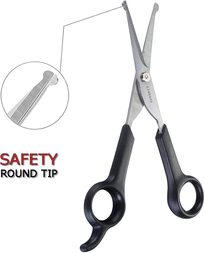 Professional Pets Grooming Scissors Set Stainless Steel Dog Eye scissors Thinning Shears for Dogs and Cats, Home pet grooming Tool kit 5 Ink