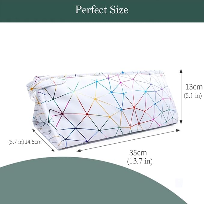 Premium Pu Leather Travel Storage Bag Compatible with Dyson Airwrap & Hair Dryer, Portable Carrying Organizer for Hair Attachments (White)