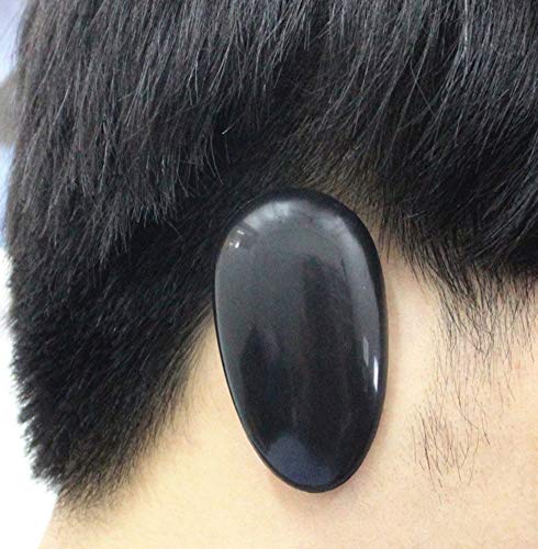 3Pairs Black Plastic Ear Protector Caps Water-proof Hairdressing Ear Covers Hair Dye Earmuffs Ear Caps Professional Salon Hair Coloring Tools DIY Accessories for Bathing Shower SPA