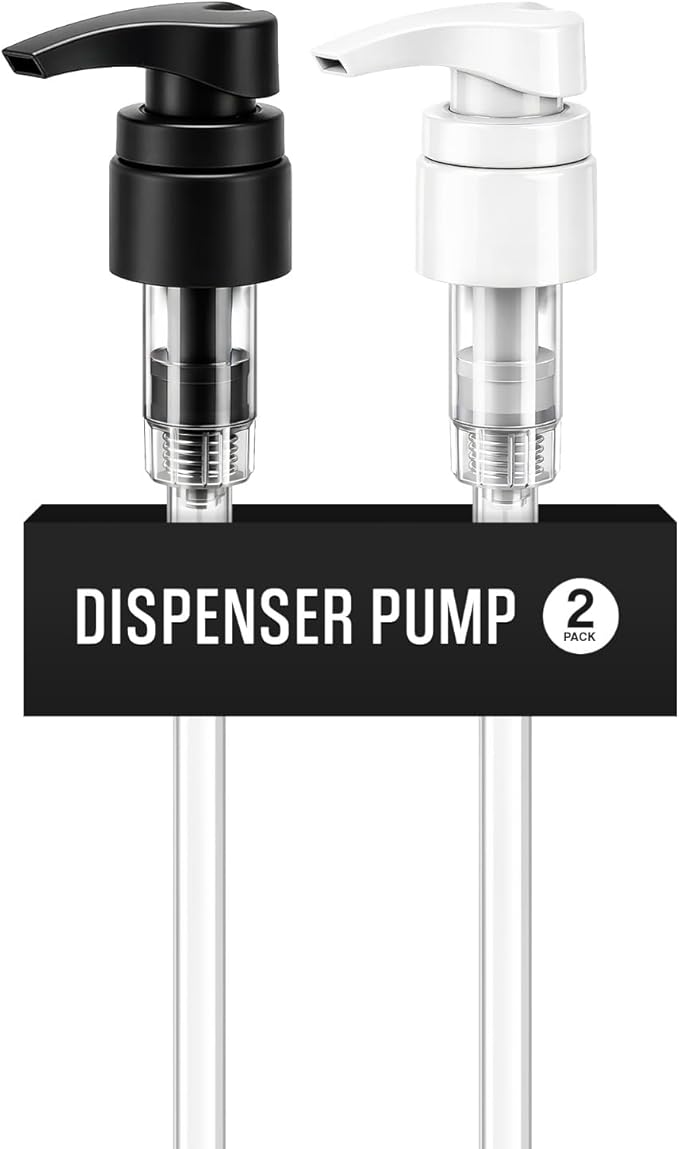 Universal Shampoo/Conditioner Dispenser Pump for Bottles, Leak Proof, Pump Top Fits 1 L/33.8 oz Bottles, 28/410 Neck Size, (Variety Pack of 2)