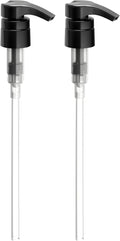 Liter 33.8 oz Shampoo Conditioner Pumps Fits Salon Brand Bottles, 2-Pack Pump Top Dispenser Compatible with 1-inch Neck Diameter Bottles (Black)