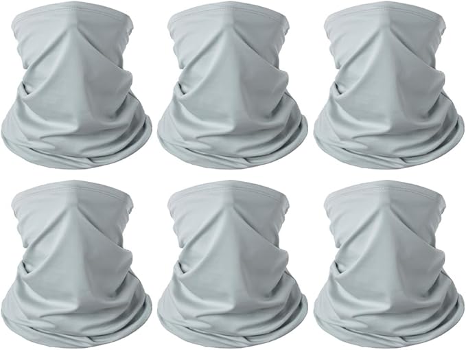 6 Pieces Summer Face Cover Scarf Mens Neck Gaiter For Men Women UV Protection Face Breathable Sun Protection Cycling Running