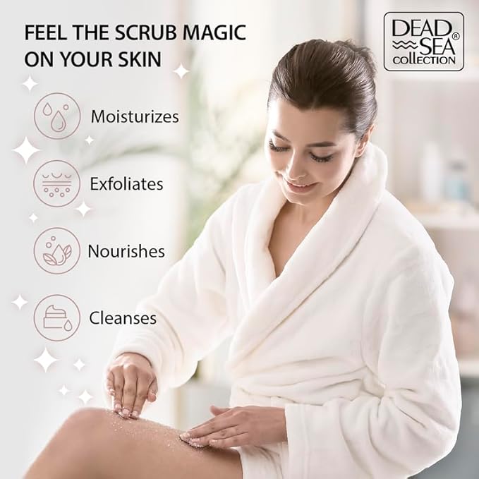 Dead Sea Collection Lavender Salt Scrub – Exfoliating Body Scrub for Women – Moisturizing and Nourishing Skin – with Pure Oils and Dead Sea Minerals (23.28 Oz)