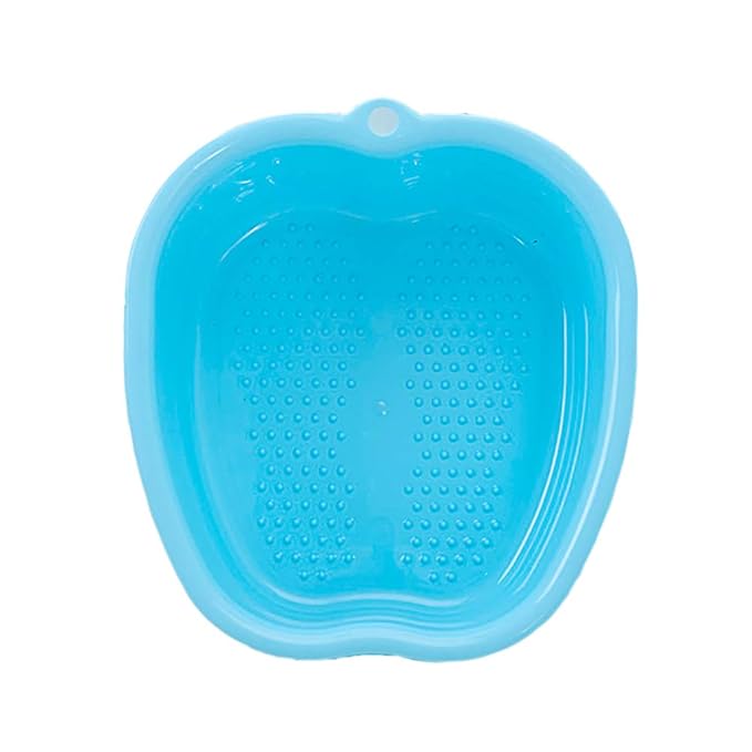 Large Plastic Foot Basin Bath Spa Tub Massage for Soaking Foot,Toe Nails, and Ankles,Pedicure,Improved Sturdy Portable Tub-Blue