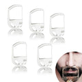 5pcs Personality Transparent Beard Shaper Styling Tool Different Sizes Facial Hair Trimming Guide Grooming Shaper Hair Lineup Tool