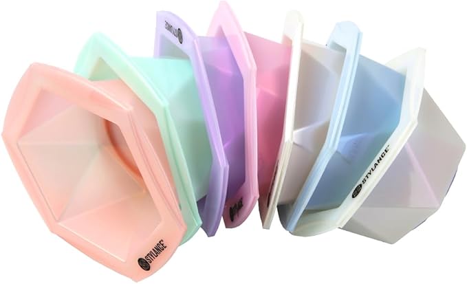 Multi-Colored Connect & Color Bowl Set, Hair Color Mixing Bowls, Hair Bleach, Hair Dye, Coloring kit,Color Palette, 7 Pack