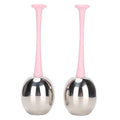 2pcs Facial Ice Globes Stainless Steel Facial,Massage Reduce Puffiness Eliminate Fine Lines Ice Globes Cryo Sticks for Skin Care,Targets Dark Circles,Puffiness,Wrinkles (Pink Handle)