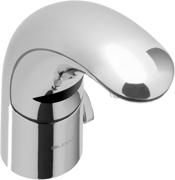 Sloan Optima EAF-150 Sensor Activated Touch-Free Faucet, Commercial Grade with Mounting Hardware - 1.5 GPM Battery-Powered Deck-Mounted Mid Body, Polished Chrome Finish, 3335001