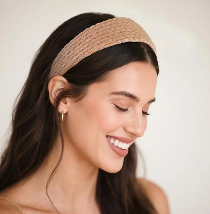 Huachi Knitted Headbands for Women Non Slip Trendy Headbands for Women’s Hair 1 inch Wide Cute Headband for Girls, Spring Head Bands Fashion Hair Accessories 4PCS