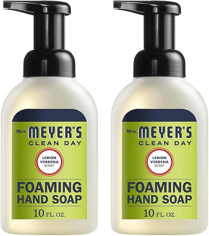 Mrs. MEYER'S CLEAN DAY Foaming Hand Soap, Lemon Verbena Scent, 10 Fl oz (Pack of 2)