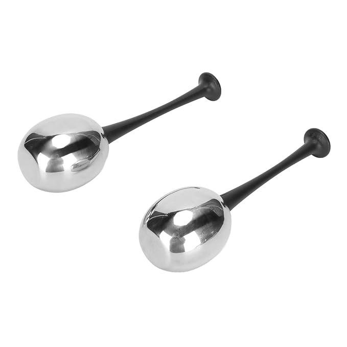 2-Piece Stainless Steel Facial Ice Ball Set - Soothes Skin, Reduces Puffiness & Eliminates Fine Lines, a Skincare Essential, Portable Design, 20ml Cooling Solution, Perfect (Black Handle)