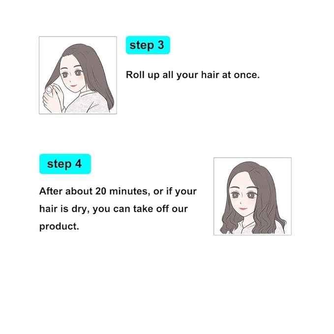 12PCS Plastic Roller Hair Curler for Medium Short Hair, Heatless Roller Hair Curler for Bangs, Create Natural Curly Hairstyle, Blue