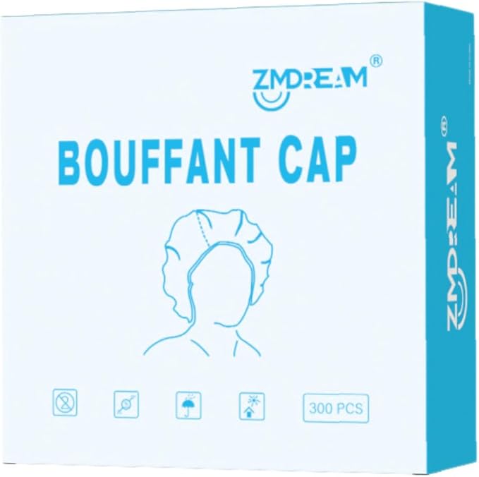 ZMDREAM Hair Nets Disposable Bouffant Cap for Food Service Beauty Latex Free