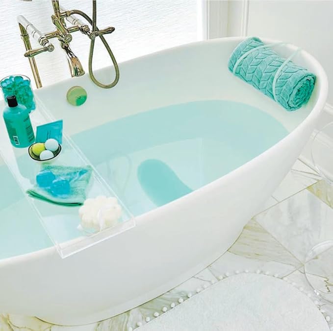 Luxury Body Stopper, Anti-Slip Spa Accessory, Holds Reclined Position in Bath to Fully Release Tension, Bathe Comfortably Hands Free, and Keep Your Hair Dry. Recline, Relax, Stay Put!