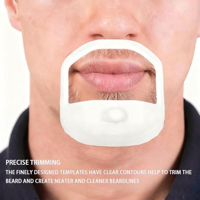Beard Shaping Template Set, 5 Grooming Tools for Mustache and Goatee Styling