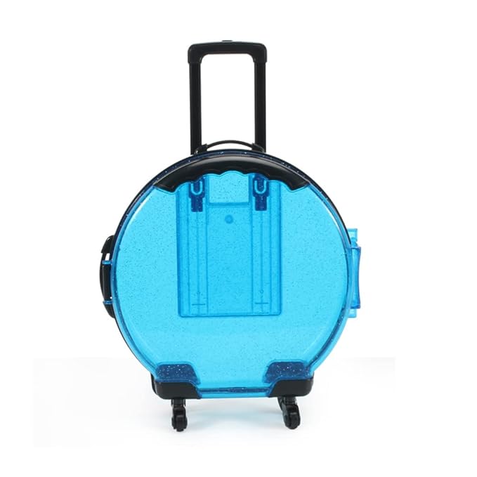 HBZGTLAD 10pcs false eyelashes packaging box pink luggage lashes suitcase mink lashes packing fluffy and curly case empty (D-blue)