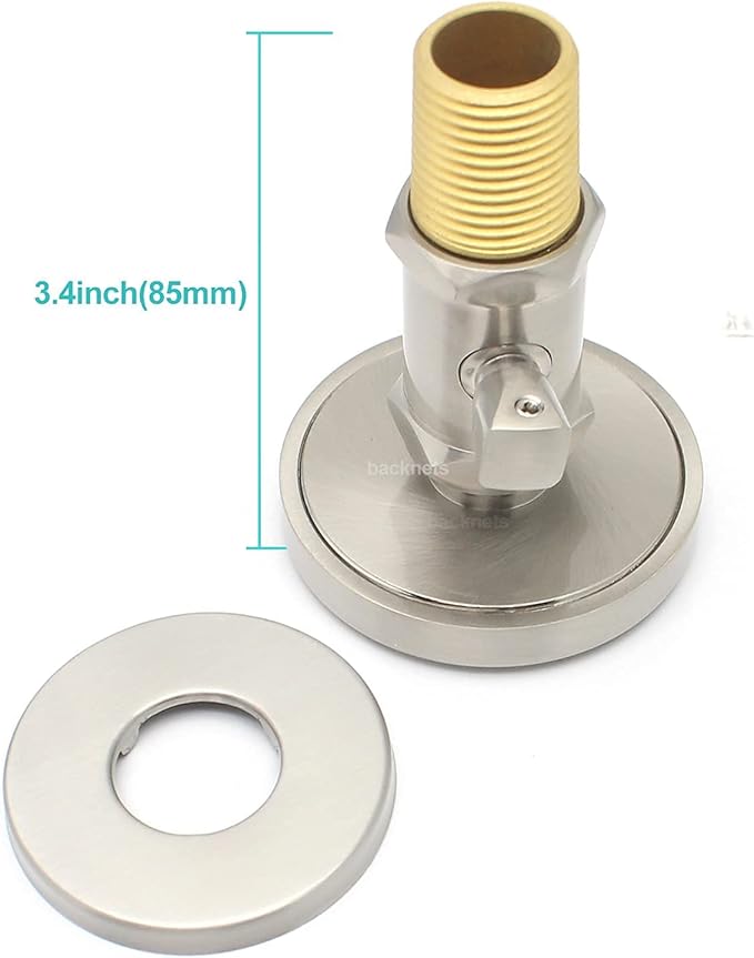 (Upgrade) Backnets Solid Brass Shower Body Spray with On Off Round Massage body jets Wall Mount Spa Jet Shower Heads, 2 inch Shower Body Sprayers Brushed Nickel, Rotating Shower Jet Water Flow Control