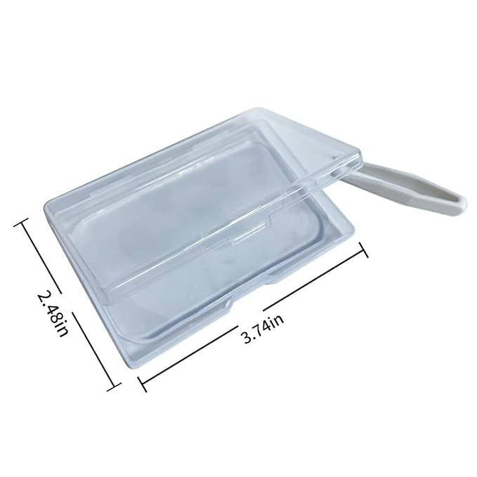 false eyelash adhesive storage box. Portable dust-proof transparent false eyelash storage tool. Suitable for traveling with you. And daily storage of false eyelashes.