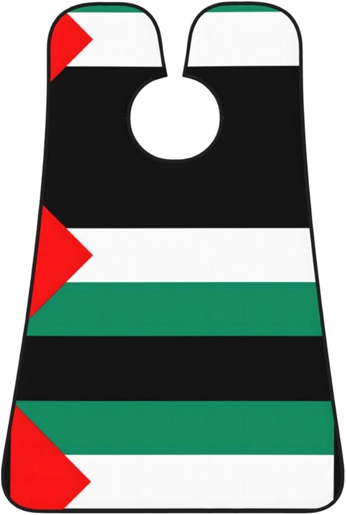Palestine Flag Print Beard Bib Apron For Men, Beard Hair Catcher For Men Shaving Trimming,Beard Cape Cloth