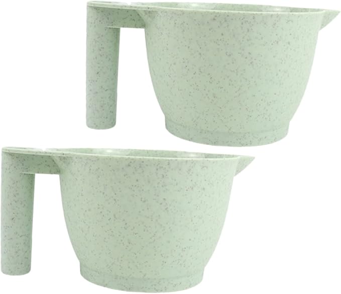 minkissy Hair Color Mixing Bowls Set of 4 with Ergonomic Handle 6.69X3.54X6.29In Portable Hair Dye Bowls for Salon Professional and Diy Home Use