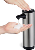 Home Zone Living Foaming Hand Soap Dispenser with Stainless Steel Outer Cover, Refillable Pump for Kitchen and Bathroom Sinks