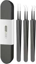 Usiveinborn Blackhead Remover Upgraded, Usiveinborn Blackhead Tweezers, Professional Upgraded Facial Blackhead Remover Tweezers, Blackhead Remover Tools Sets (A3-Black-3pcs)