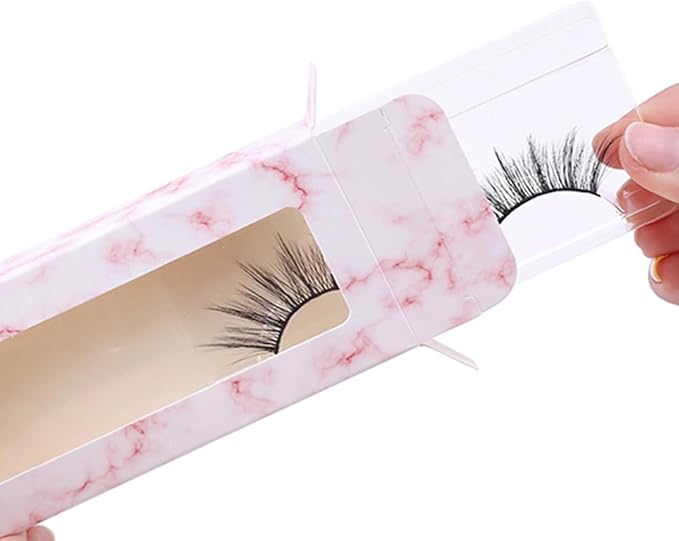 Leadigol 30PCS Empty Eyelash Boxes, Empty Eyelash Packaging Box and Tray, Eyelash Storage Case Lash Case Holder Tray, Fake Lashes Holder Set, Soft Paper Lash Case