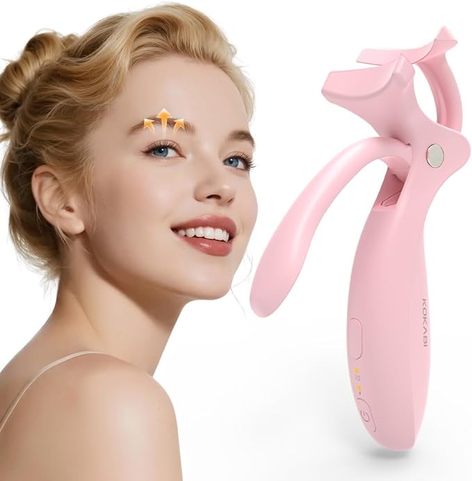 Smart Heated Eyelash Curler for Women: KOKABI Electric Eyelash Curler with USB-C Rechargeable, 10s Ready & Safe Silicone Pad | Salon-Level Eye Lash Curling That Last All Day (Pink)