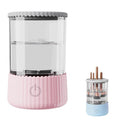 Electric Makeup Brush Cleaner Machine, Multi-Functional Cosmetic Brush Cleaner, Portable Automatic Makeup Brush Cleaning Solution With Dryer-Holder for All Brush Sizes (Pink)