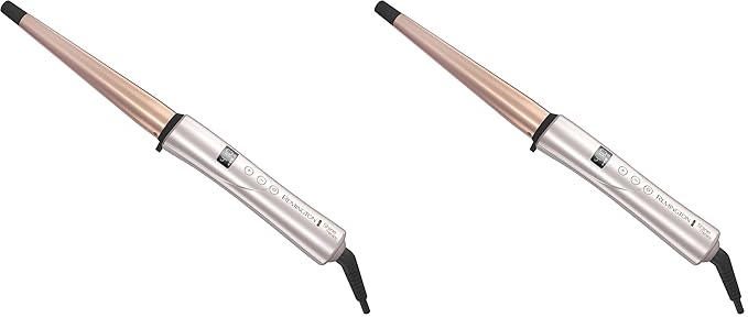 Remington Shine Therapy Argan Oil & Keratin Infused ½-1 Inch Tapered Curling Wand for Natural Curls,Includes Heat Glove,(Pack of 2)