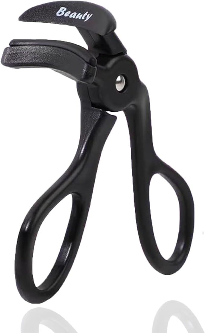 Eyelash Curlers - Plastic Eyelash Curler with Silicone Refill Pads Premium Small Cute Lash Curler for No Pinching or Pulling Eye Lash Curler Makeup Tool for Women & Girls, Black