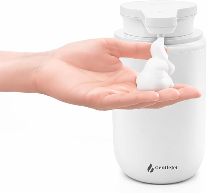 SimpleFoam Automatic Foaming Soap Dispenser – Touchless Sensor, USB-C Rechargeable, IPX5 Waterproof, Dual Output for Bathroom Kitchen Sink, ABS Compact Design
