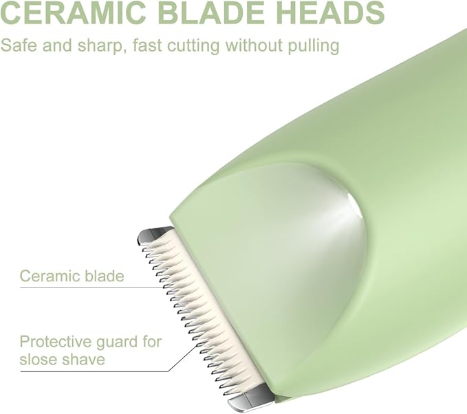 Body Hair Trimmer for Men Women - Ball Trimmer Manscape Electric Shaver for Pubic Groin Bikini - IPX7 Waterproof Rechargeable Body Groomer with LED Light Travel Lock - 120Min Runtime