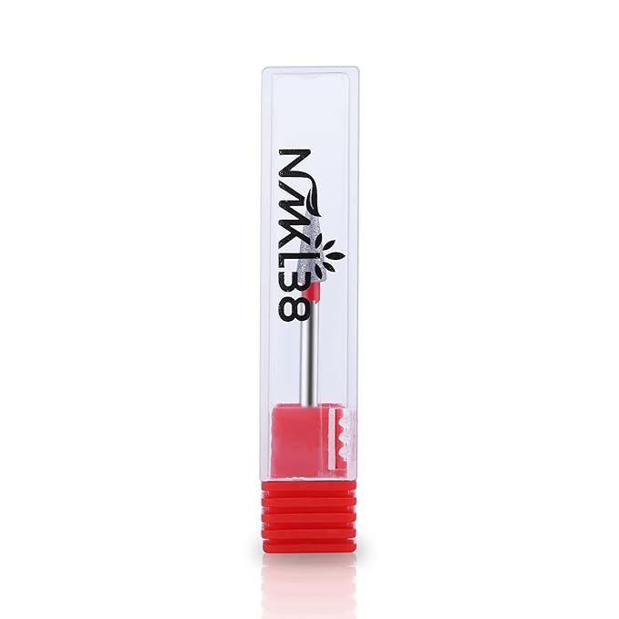NMKL38 3/32" Tapered Diamond Nail Drill Bit Rotary Cuticle Clean Burr Nail Art File for Electric Drill Machine Manicure Pedicure Tool (Fine - 4.3x12.0)